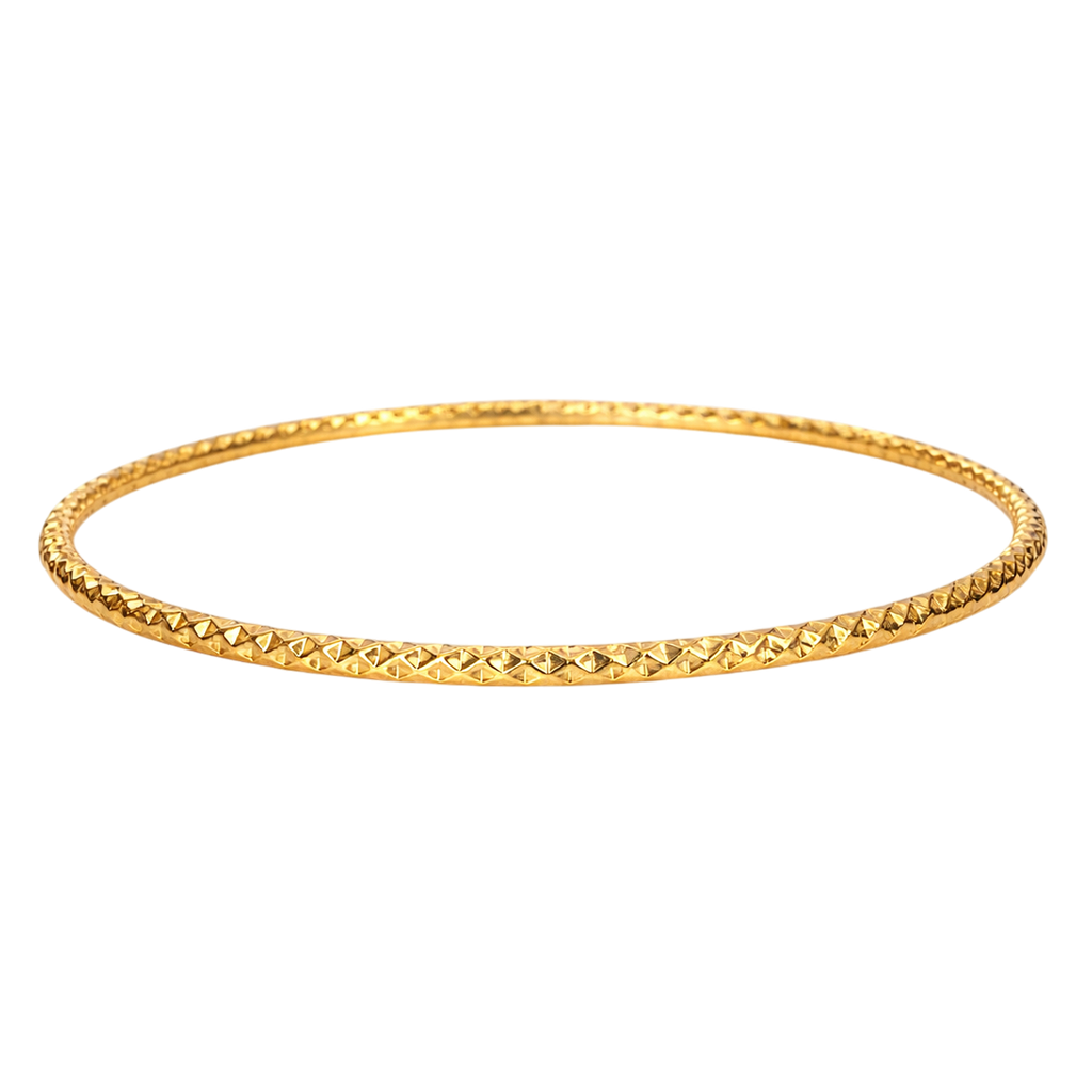 Bracelet Jonc Texturé Plaqué Or 18 Carats