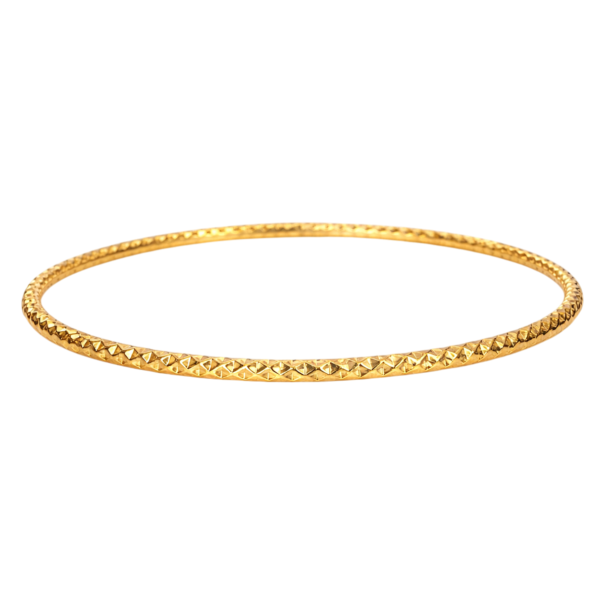 Bracelet Jonc Texturé Plaqué Or 18 Carats