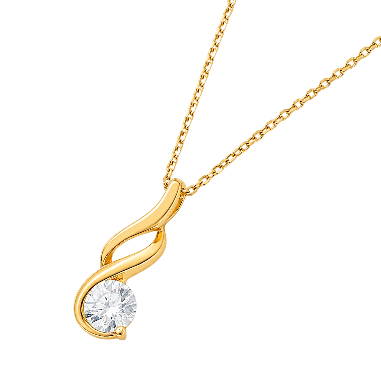 Collier Élégance – Plaqué Or Jaune 18 Carats & Zirconium