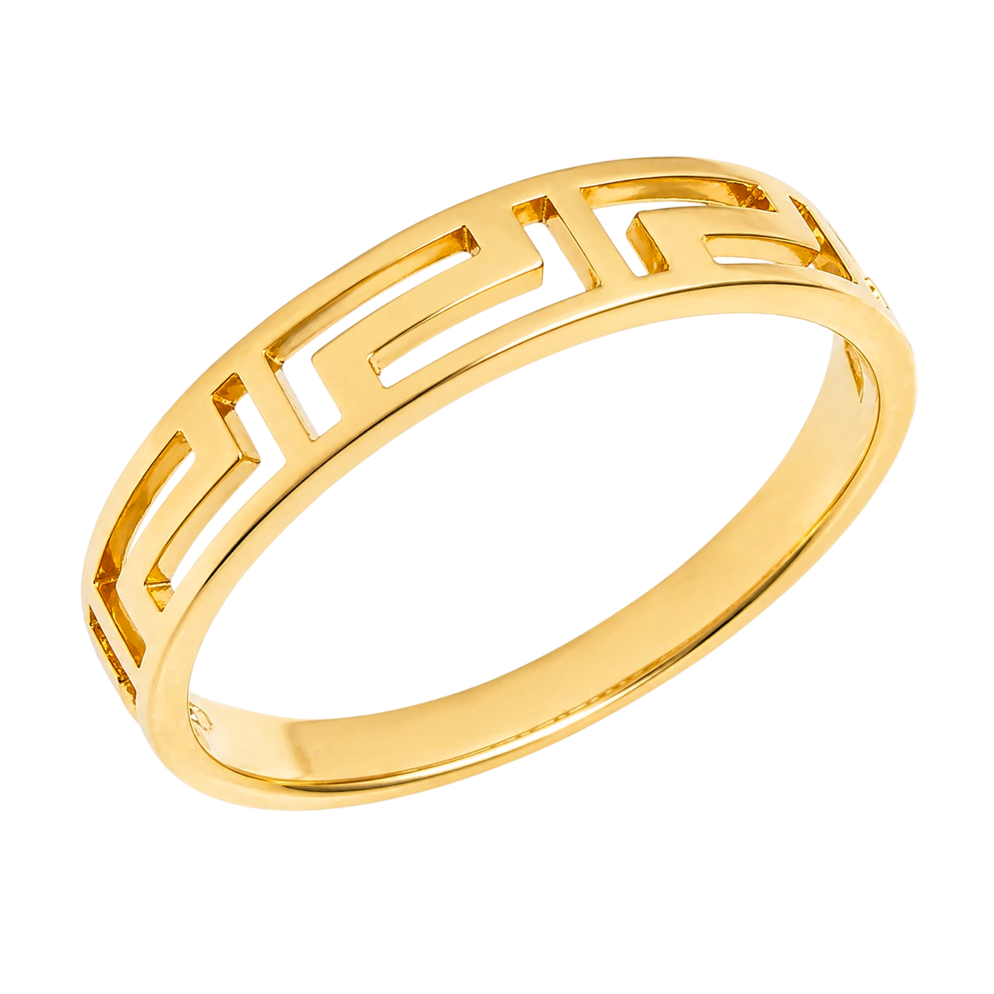 Bague motif grec – Plaqué or 18 carats