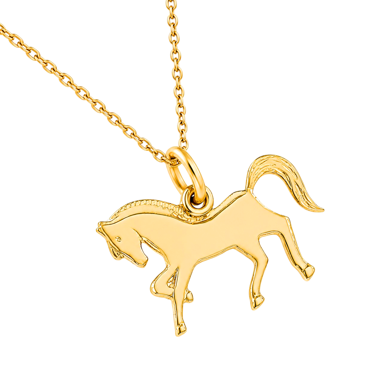 Collier Cheval en Plaqué Or Jaune 18 Carats – Orinae