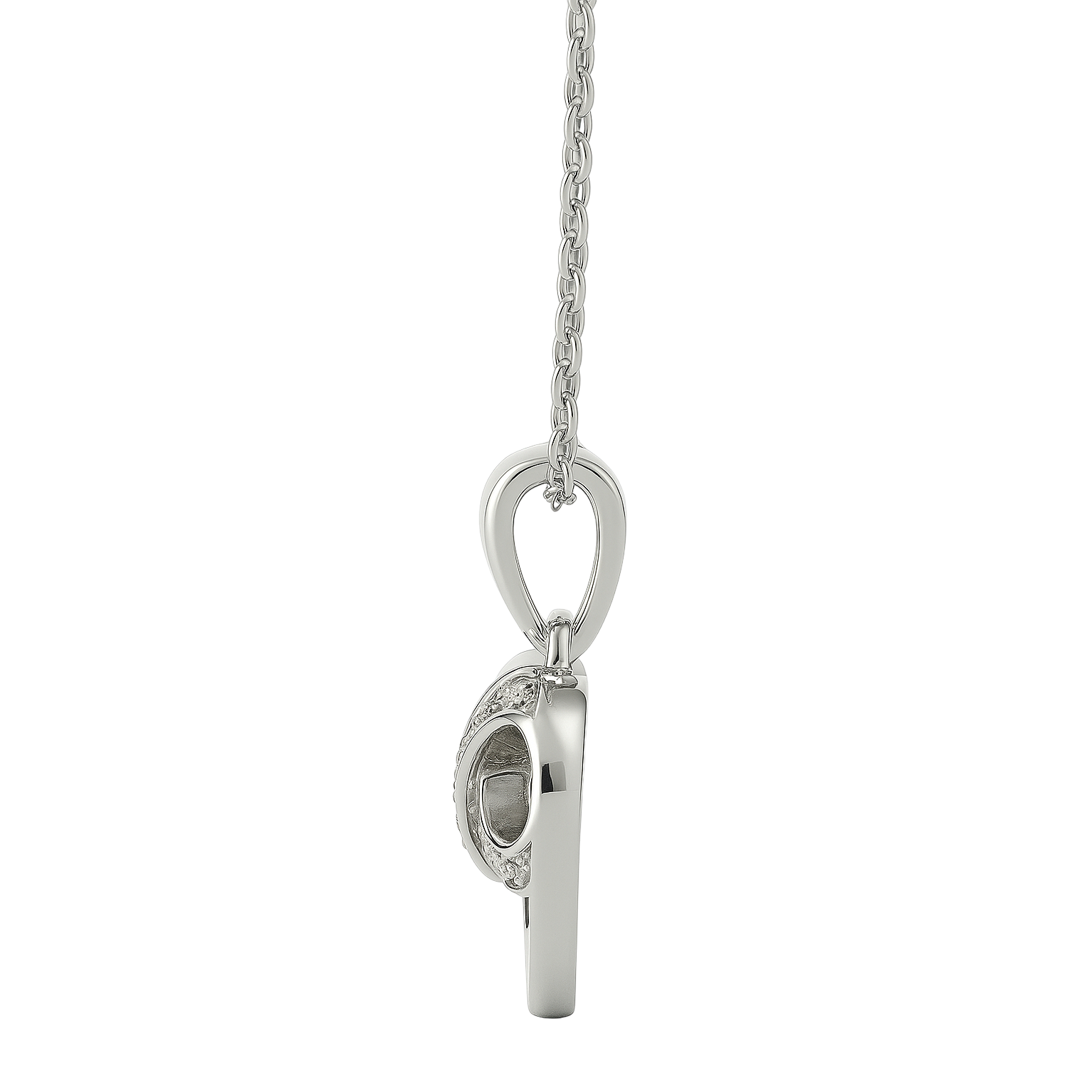 Collier Cœur & Infini en Argent 925 Rhodié – Zirconiums Étincelants