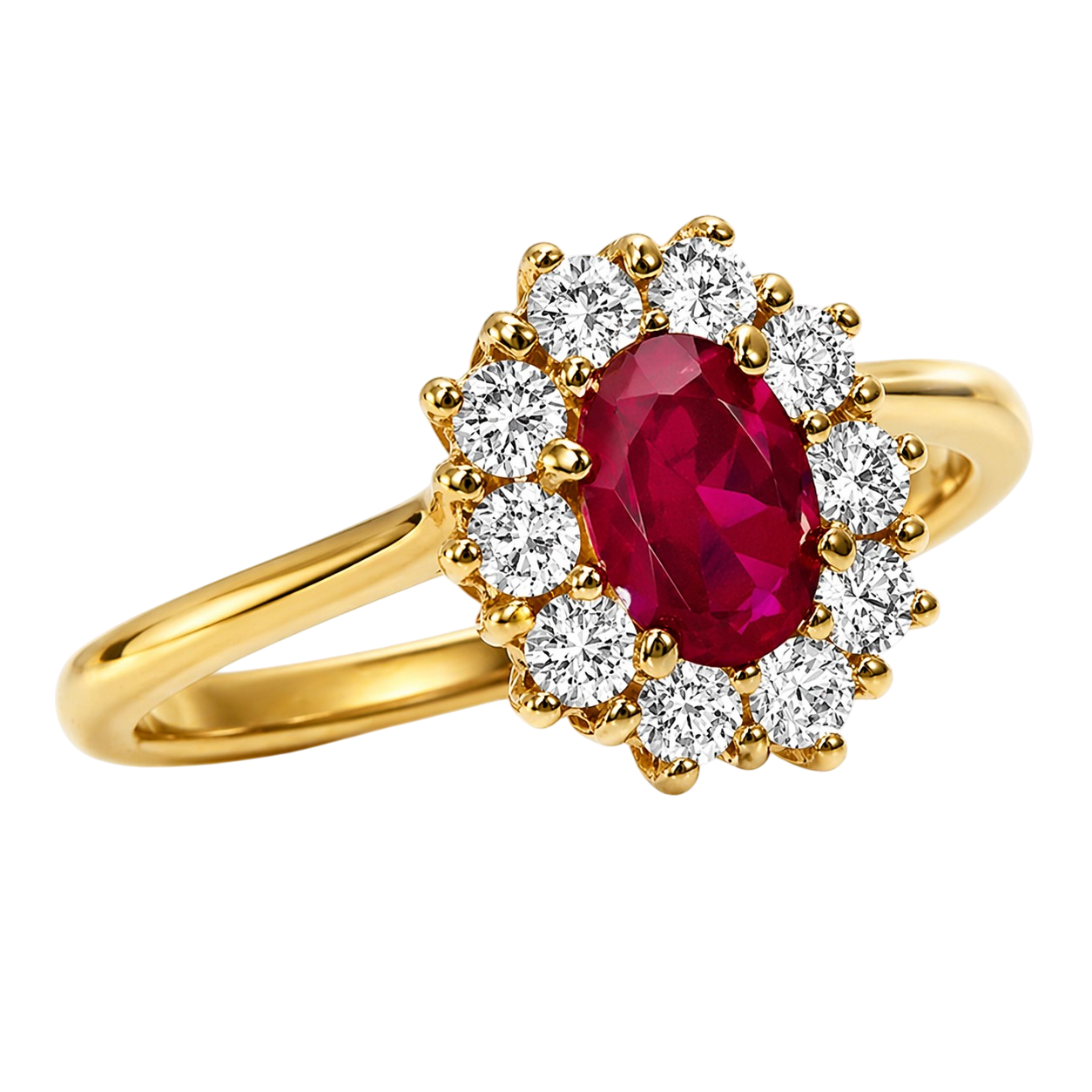 Bague Éclat Rubis – Plaqué Or 18 Carats