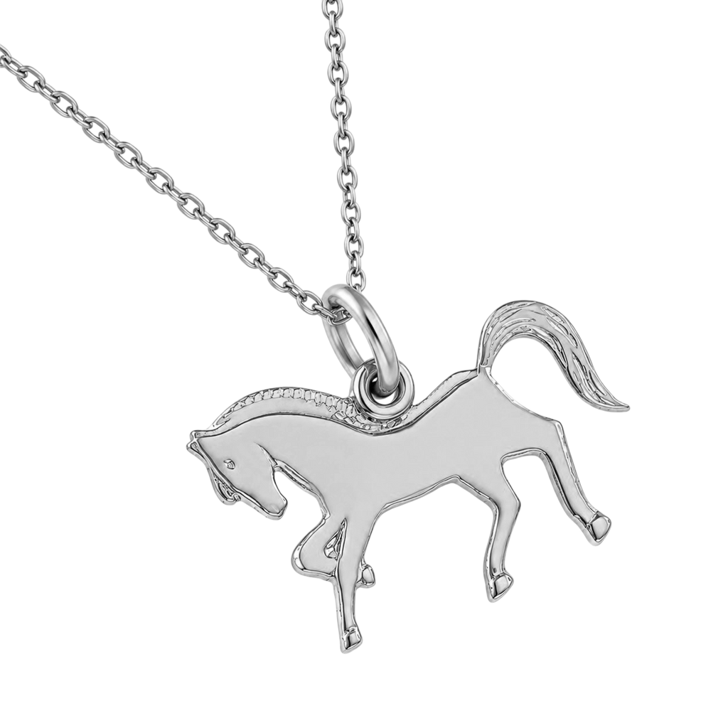 Collier Cheval en Argent 925 Rhodié – Orinae