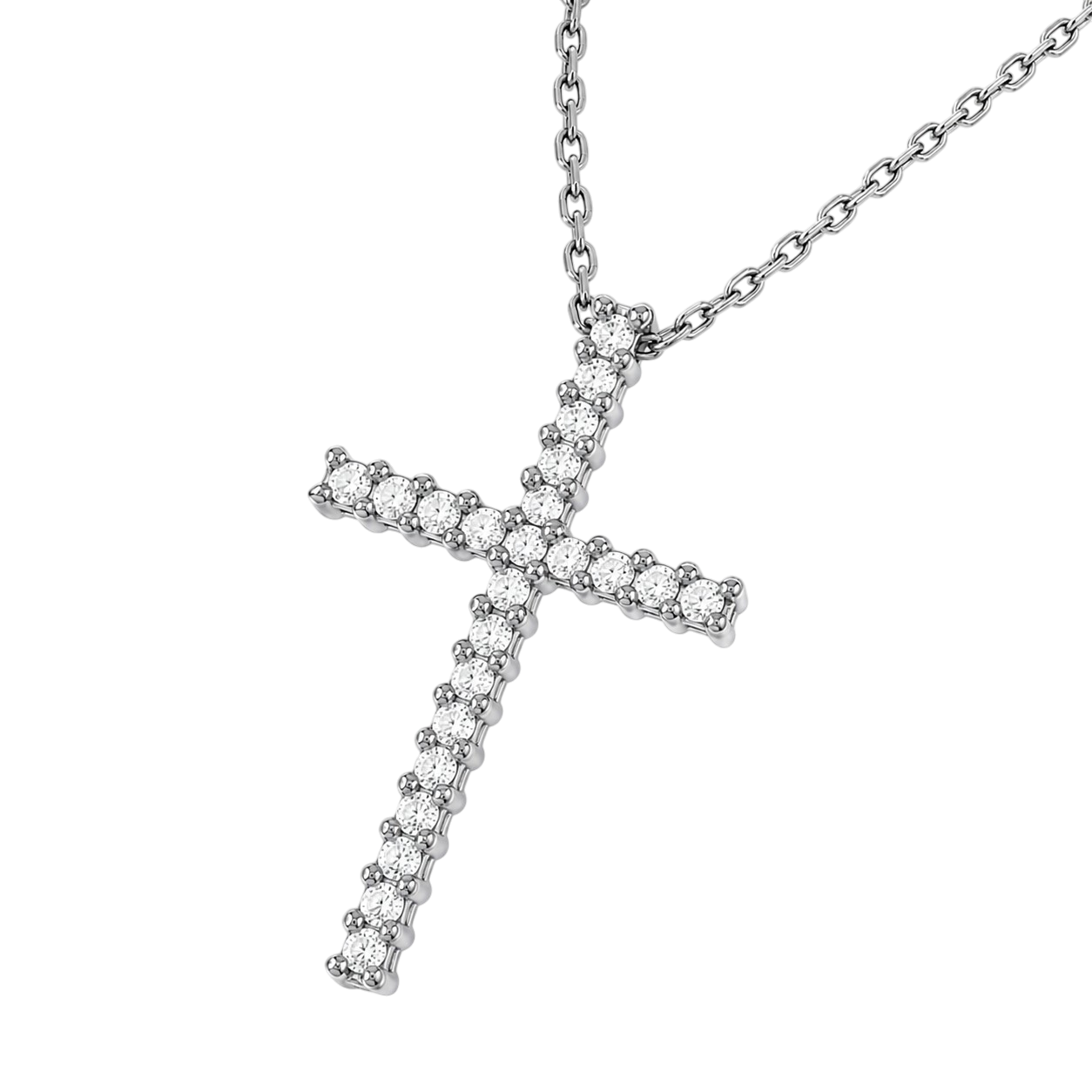 Collier Croix Orinae – Argent 925 Rhodié & Zirconiums