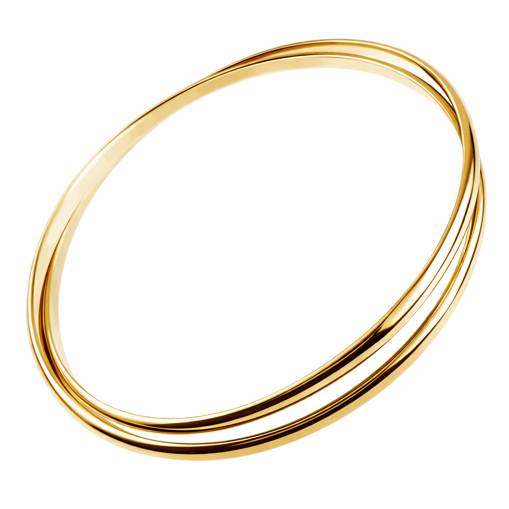 Bracelet 2 Anneaux Entrelacés – Plaqué Or 18 Carats