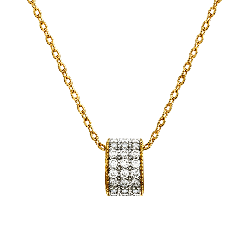 Collier Éclat Pavé – Plaqué Or 18 Carats & Zirconiums