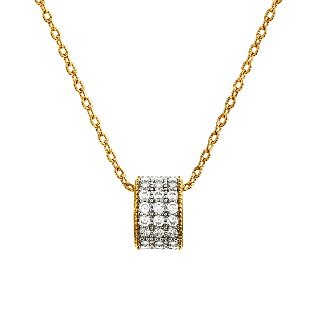 Collier Éclat Pavé – Plaqué Or 18 Carats & Zirconiums