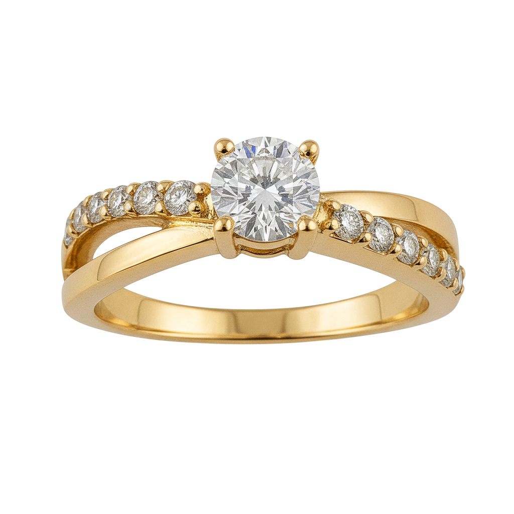 Bague Femme Plaqué Or – Zirconium Étincelant – Finition Luxe
