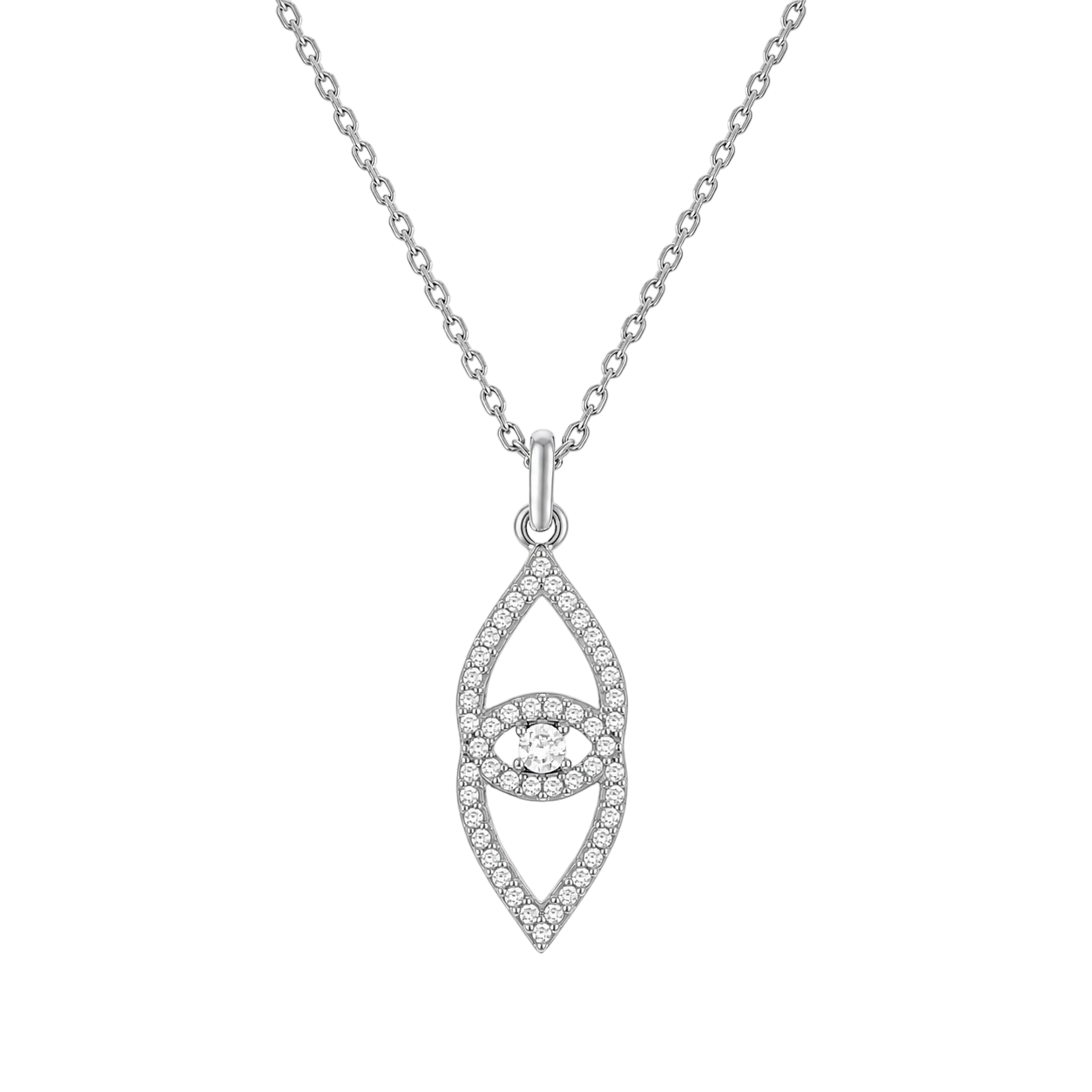 Collier Élégance Argent 925 Rhodié & Zirconiums