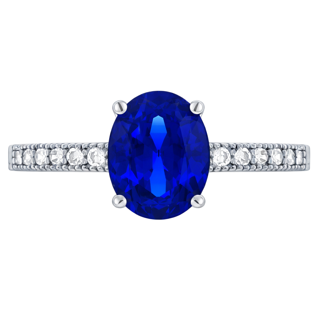 Bague Élégance Bleu Saphir – Argent 925 Rhodié