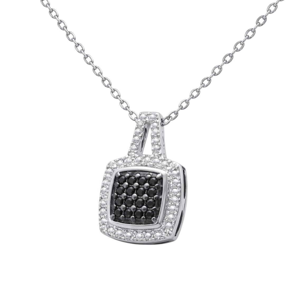 Collier Argent 925 Rhodié & Zirconium – Élégance Intemporelle
