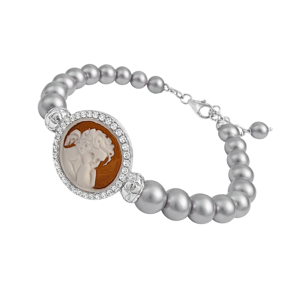 Bracelet Ange – Argent 925 Rhodié & Perles Grises