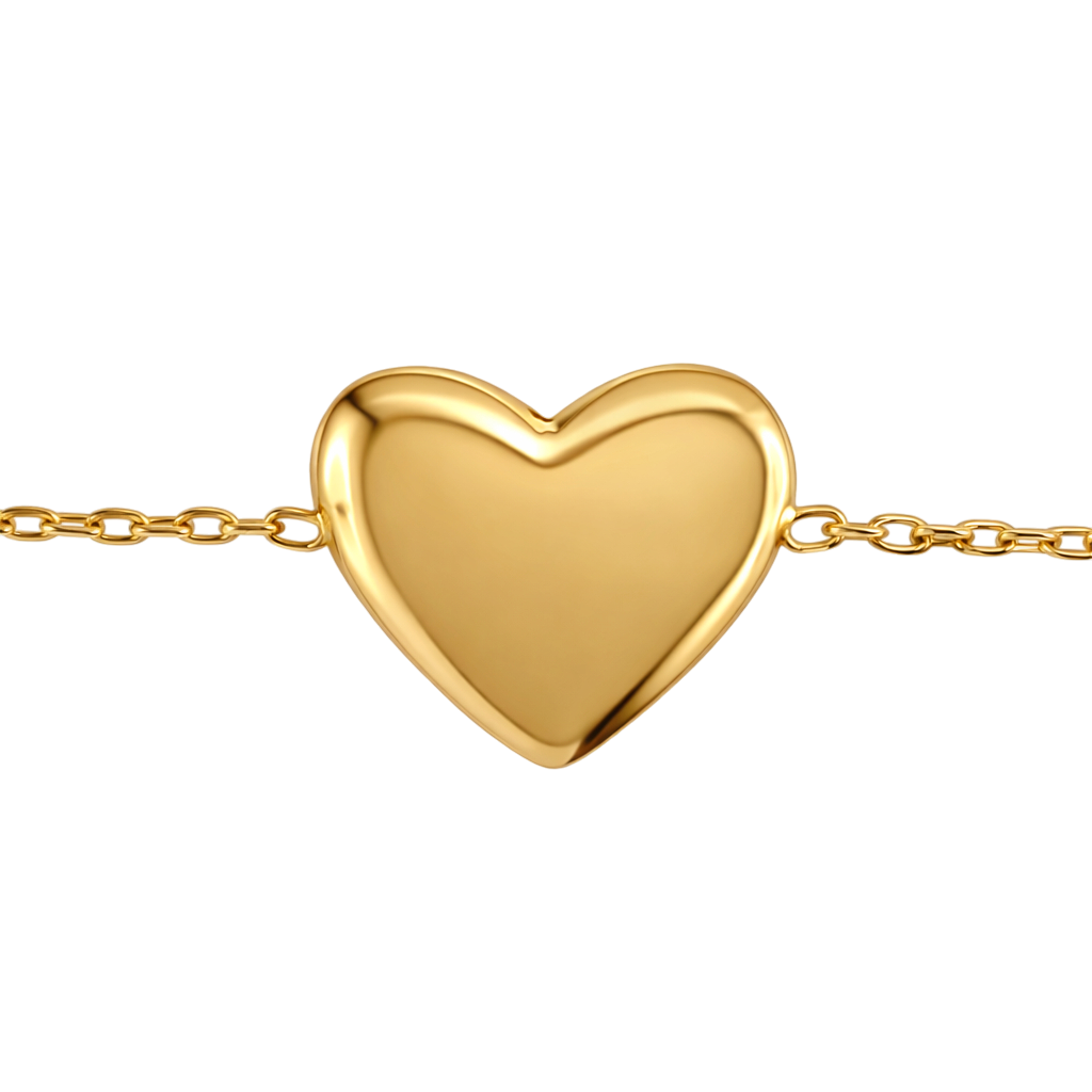 Bracelet Cœur – Plaqué Or 18 Carats