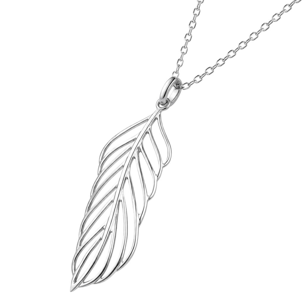 Collier Plume Argent 925 Massif