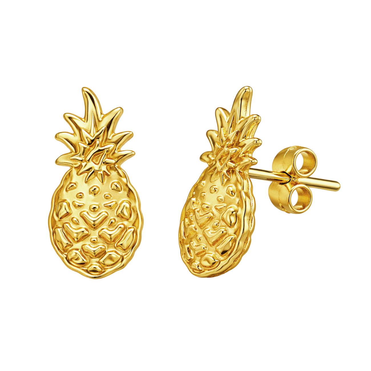 Boucles d’oreilles Ananas – Plaqué Or 18 carats