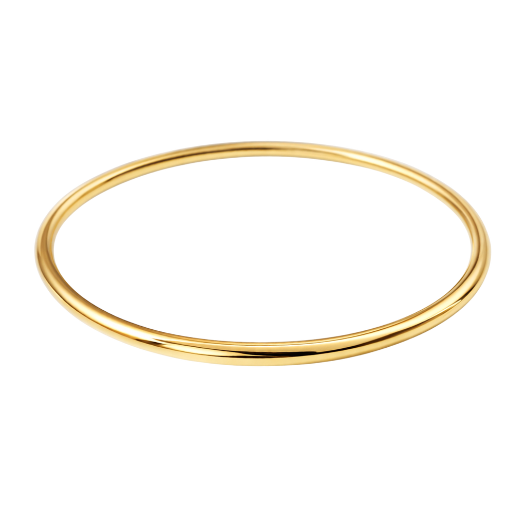 Bracelet Jonc Plaqué Or 18 Carats – Épaisseur 3 mm