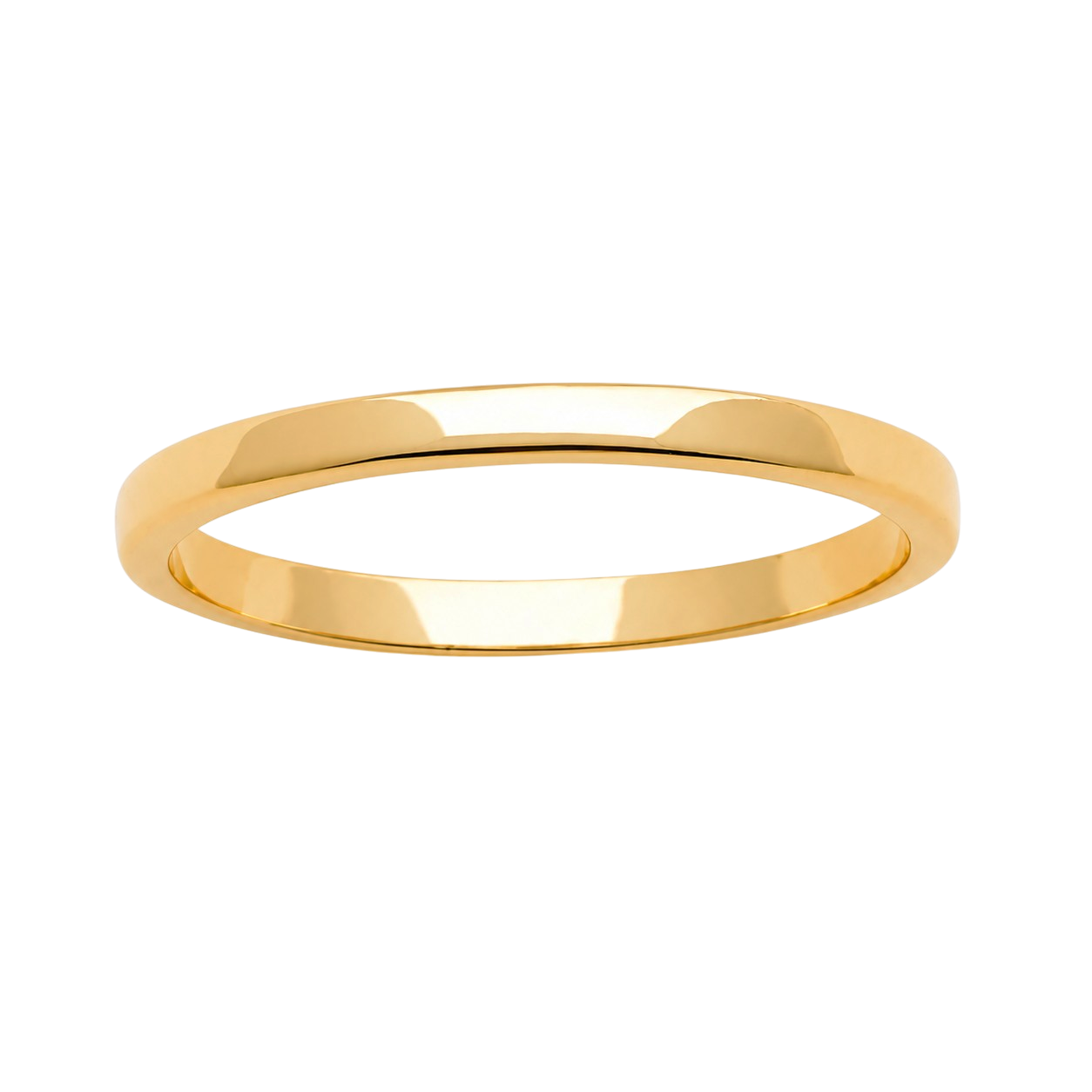 Alliance Fil Carré Plaqué Or 18 Carats – 2 mm