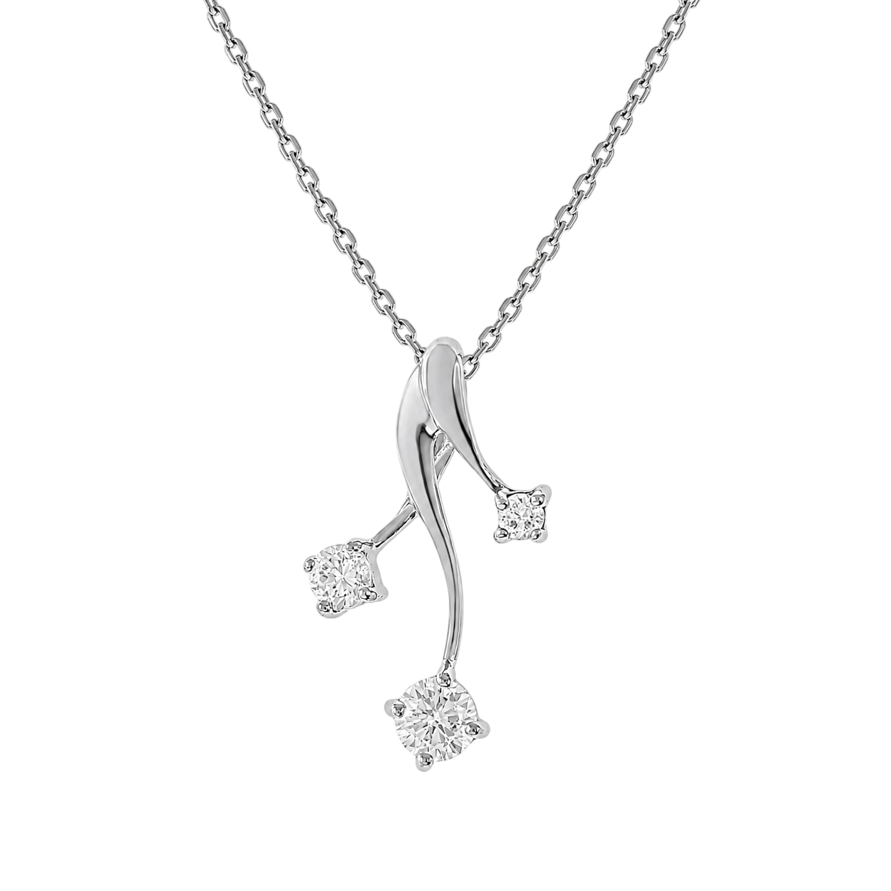 Collier Argent 925 Rhodié & Zirconiums Élégance Croisée