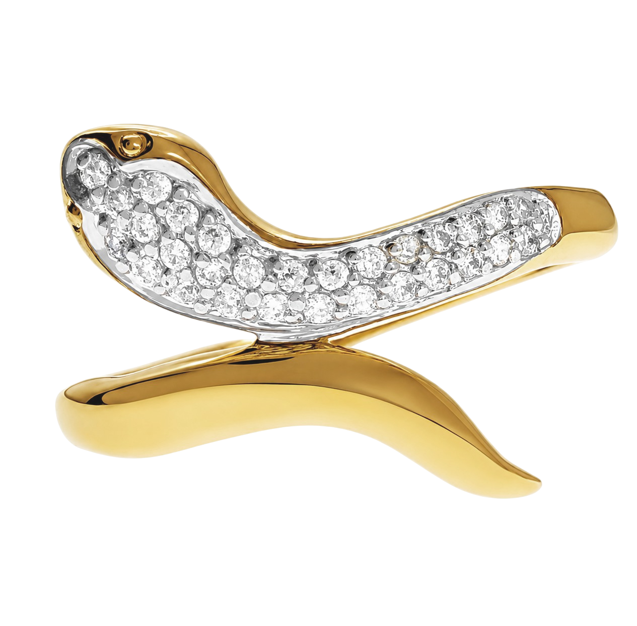 Bague Serpent – Plaqué Or 18 Carats & Zirconiums