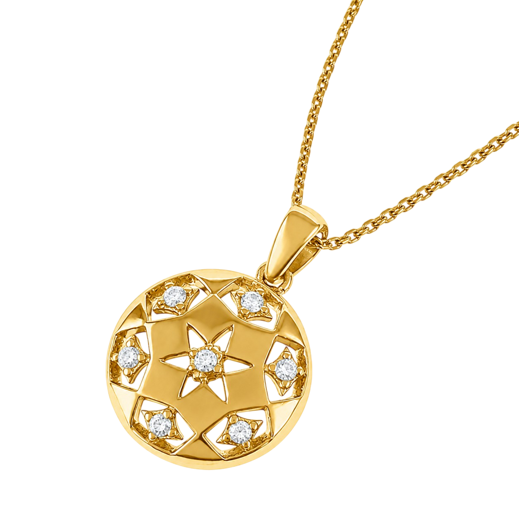 Collier Étoile – Plaqué Or Jaune 18 Carats & Zirconiums