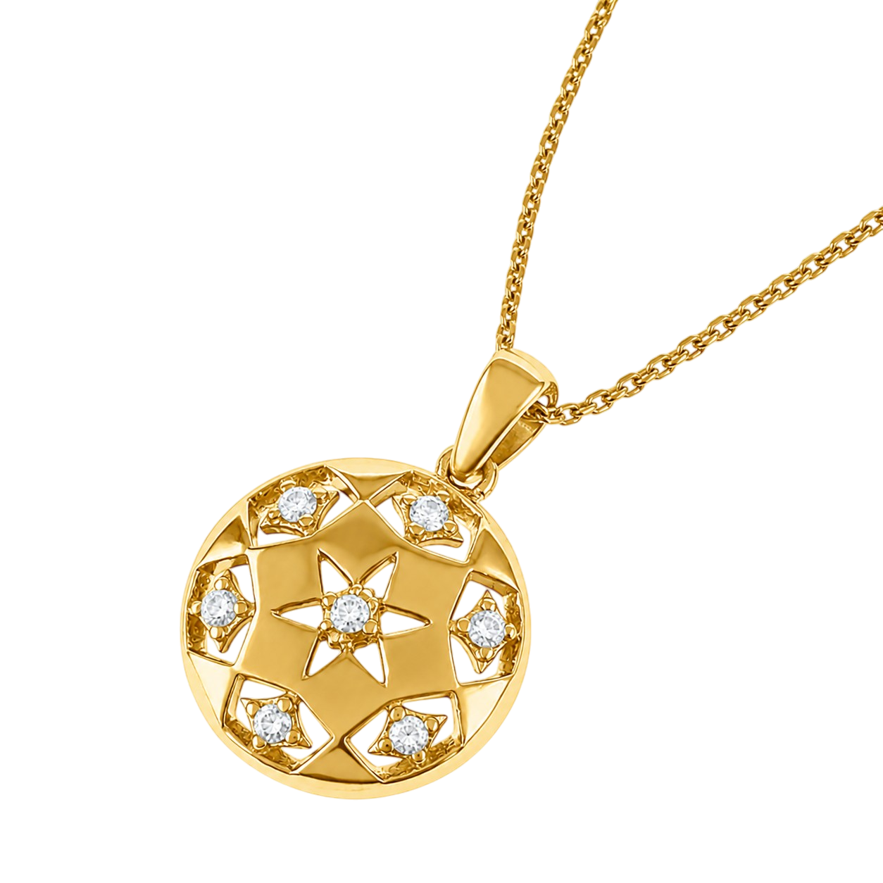 Collier Étoile – Plaqué Or Jaune 18 Carats & Zirconiums