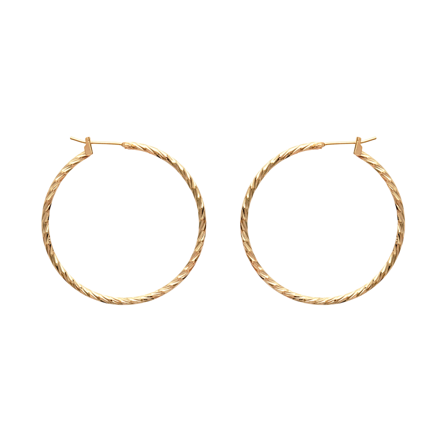 Créoles Plaqué Or 4 cm – Finition Torsadée