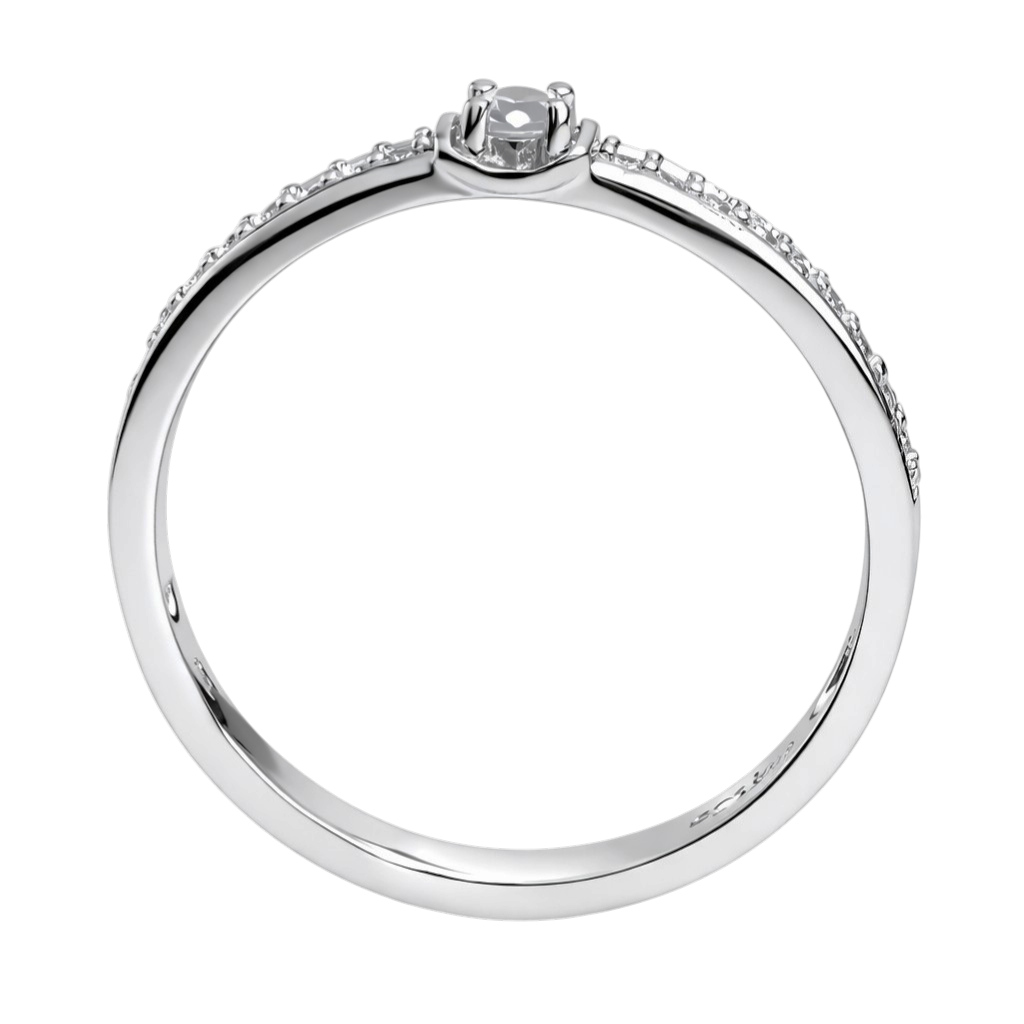 Bague Argent 925 Rhodié & Zirconium – Élégance Intemporelle