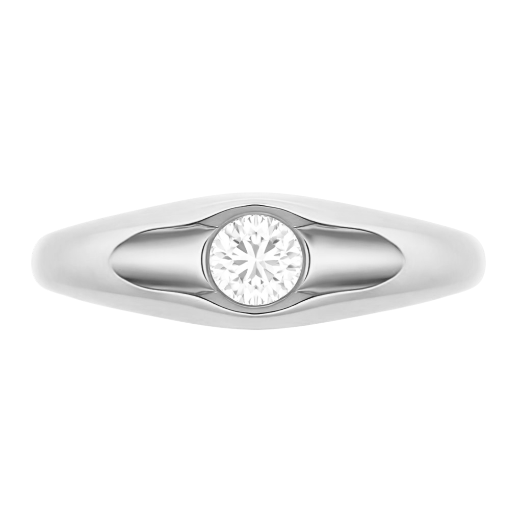 Bague Argent 925 Rhodié & Zirconium 3,5 mm – Élégance Minimaliste