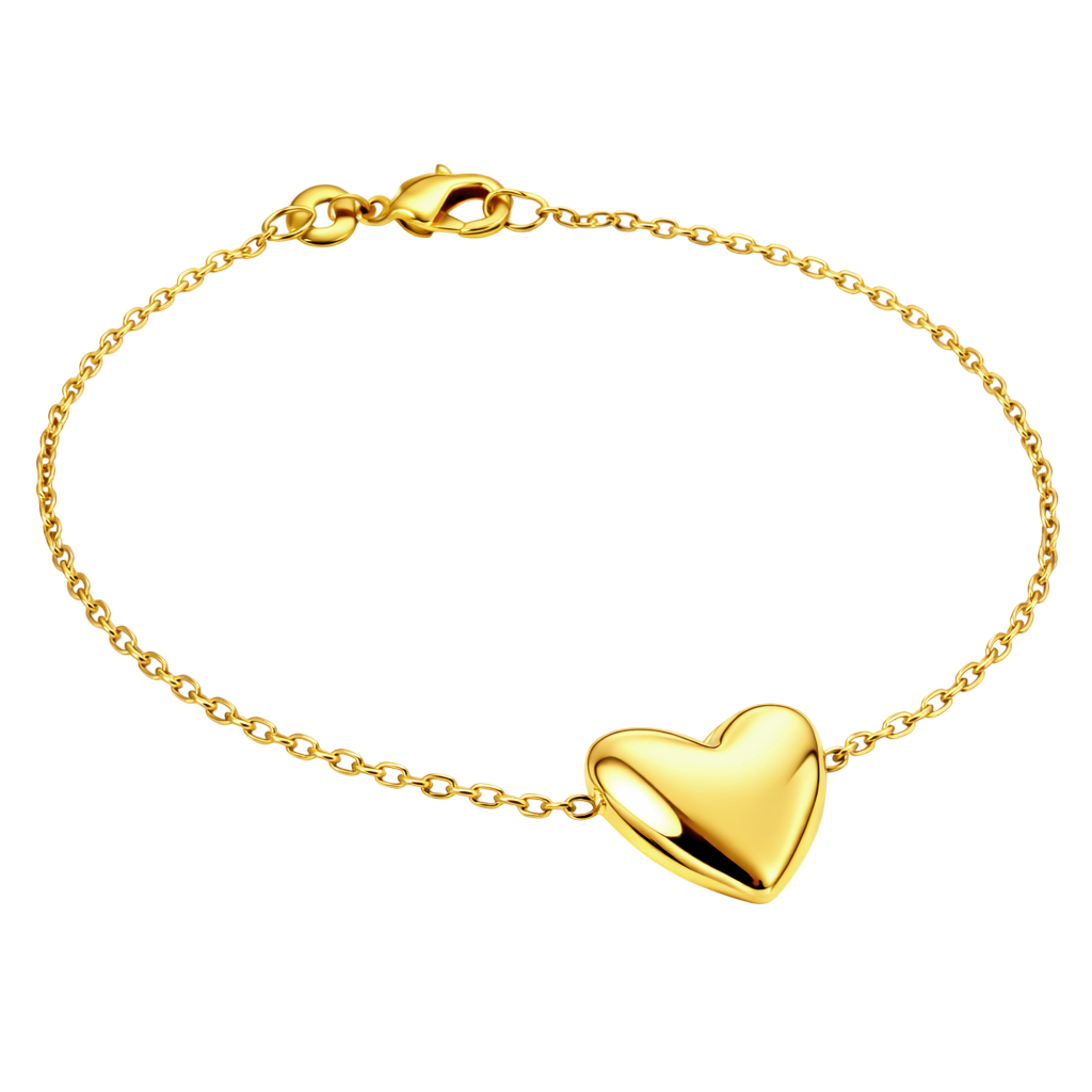 Bracelet Cœur – Plaqué Or 18 Carats