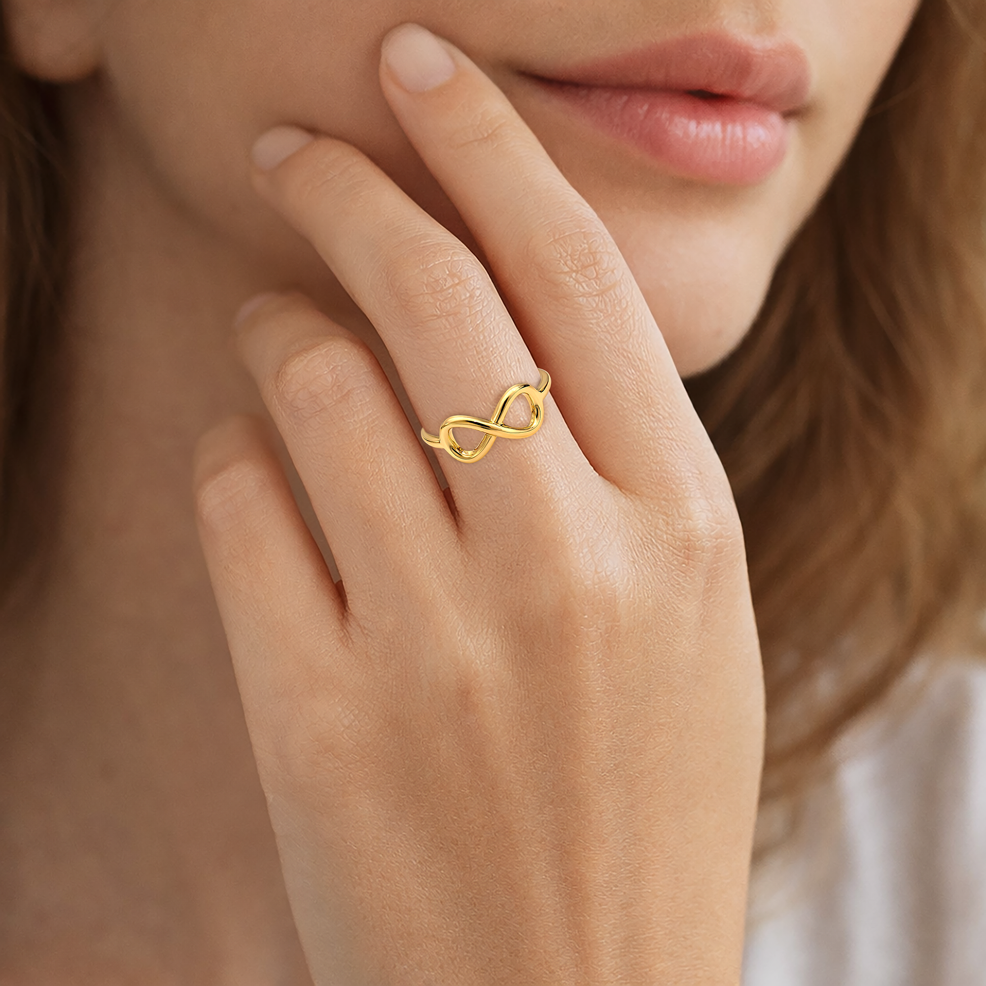 Bague Infini Plaqué Or 18 Carats – Élégance Intemporelle