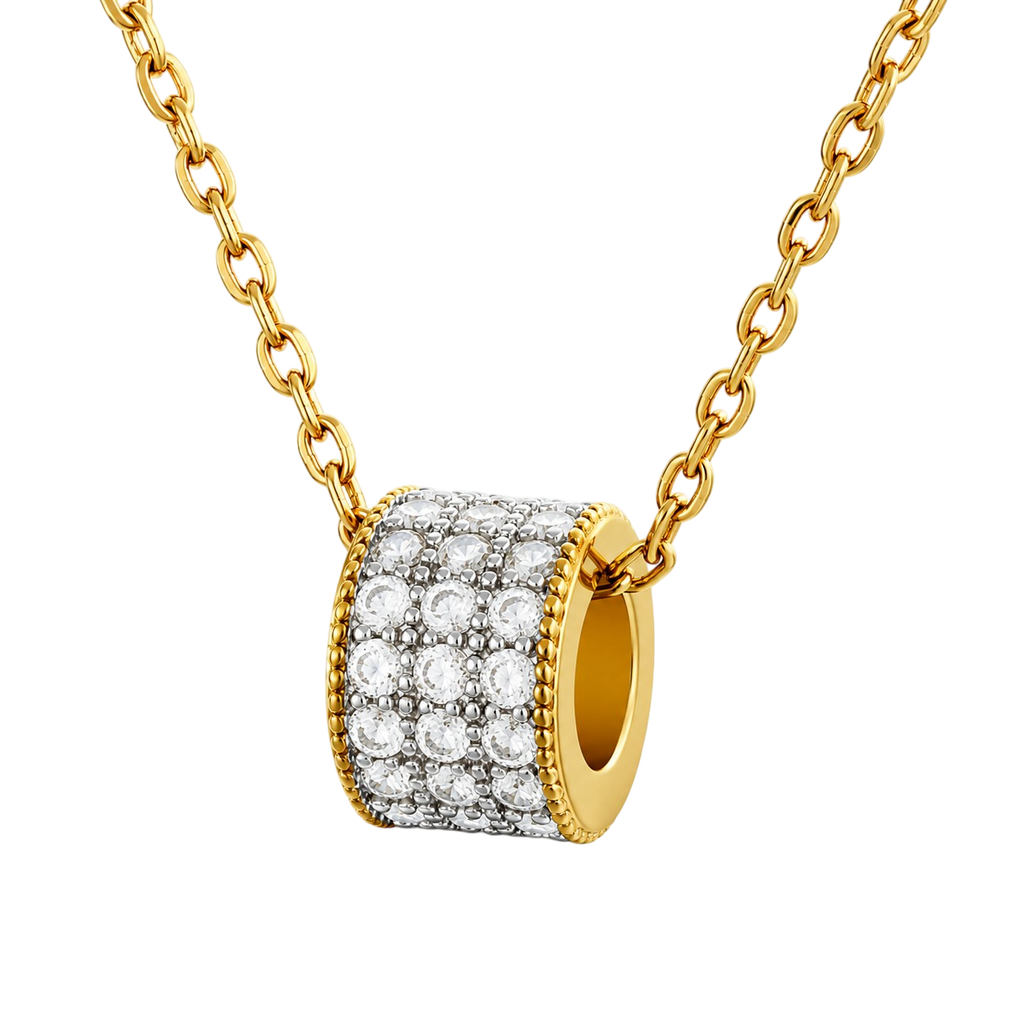 Collier Éclat Pavé – Plaqué Or 18 Carats & Zirconiums