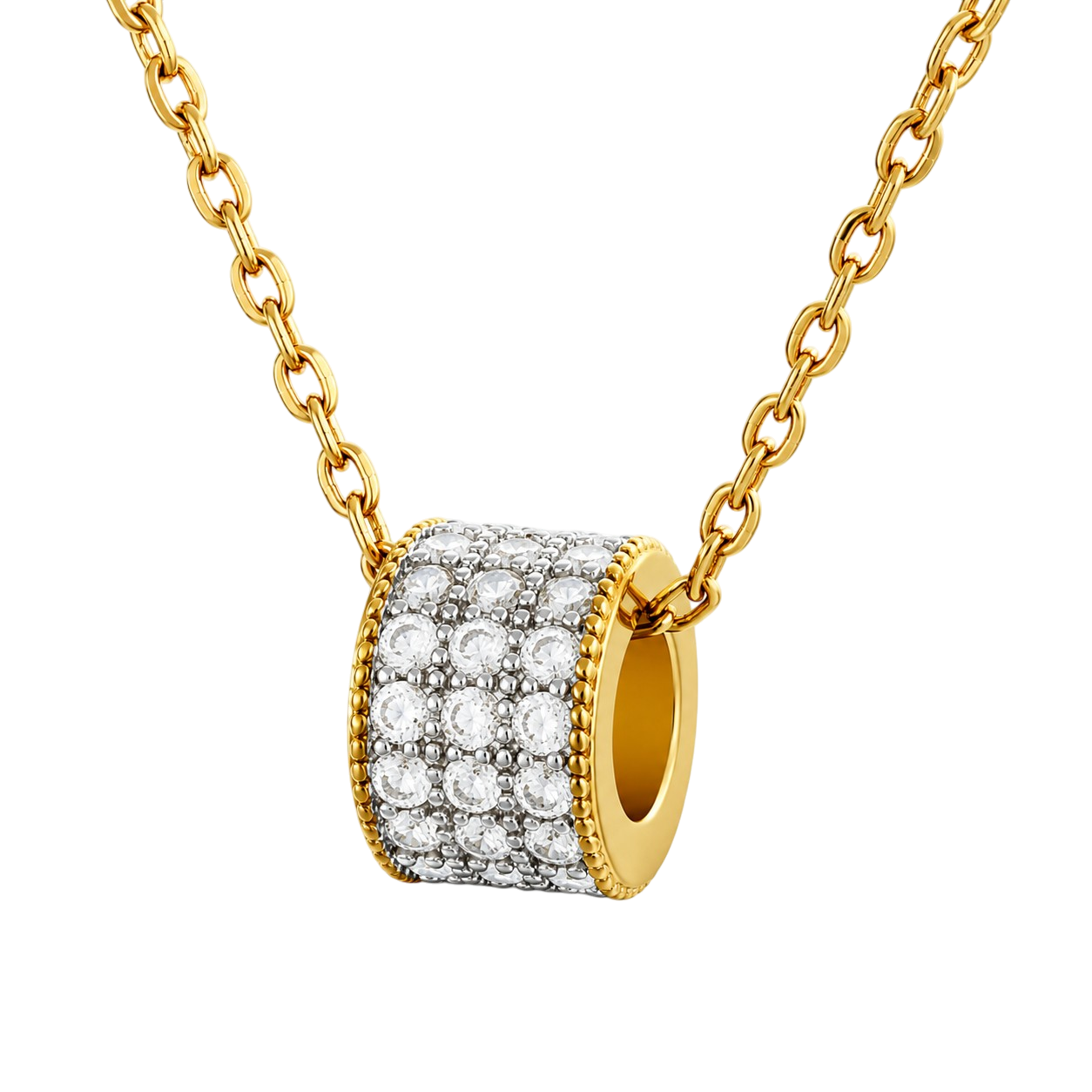 Collier Éclat Pavé – Plaqué Or 18 Carats & Zirconiums