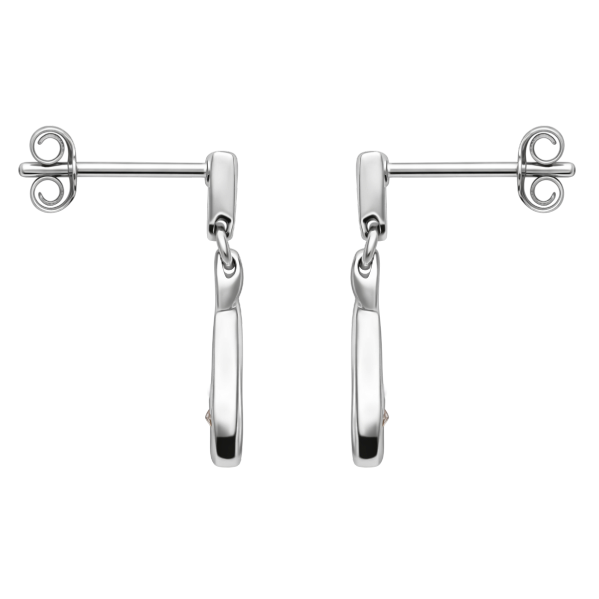 Boucles d’oreilles Argent 925 Rhodié & Zirconium – Élégance Intemporelle