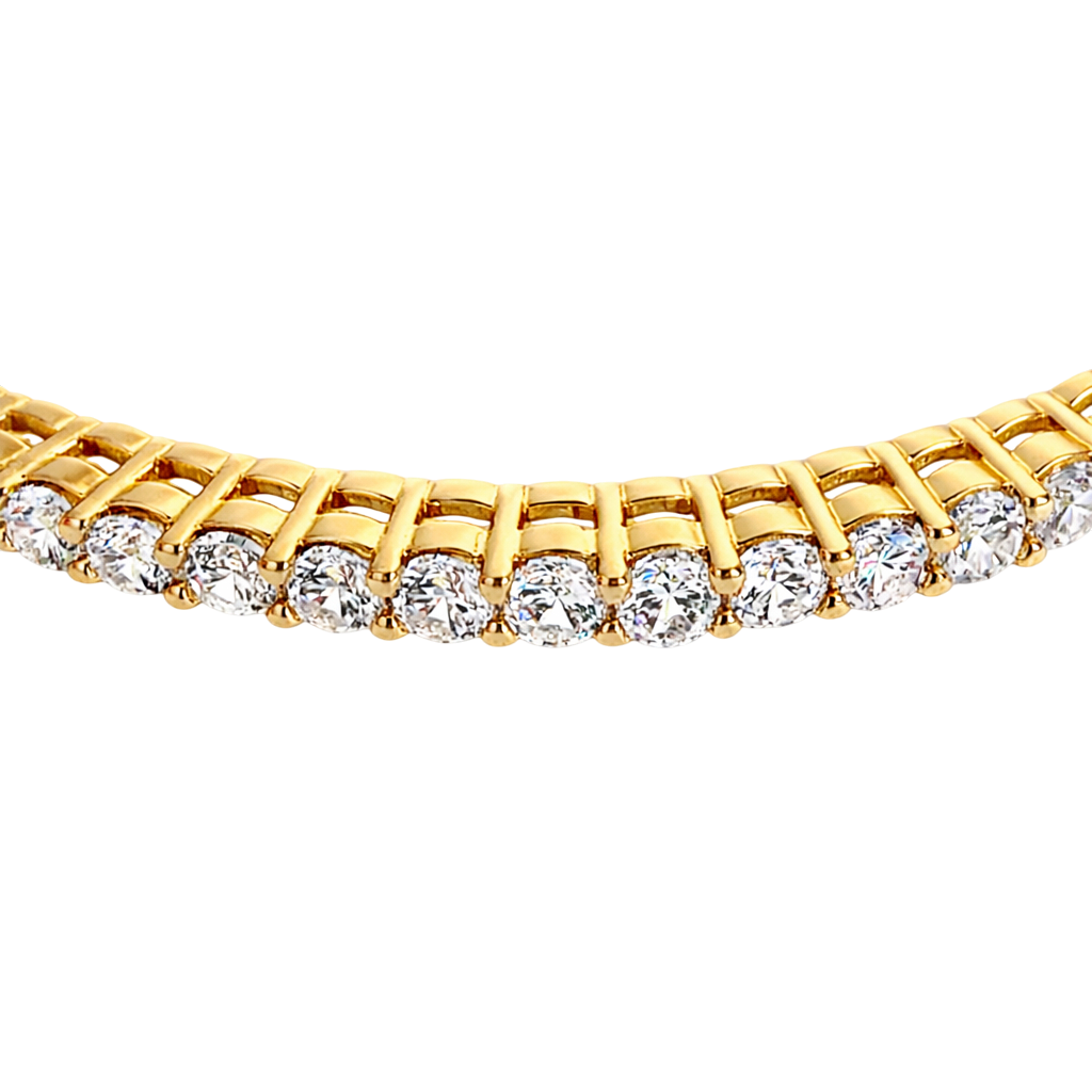 Bracelet Plaqué Or 18 Carats & Zirconiums