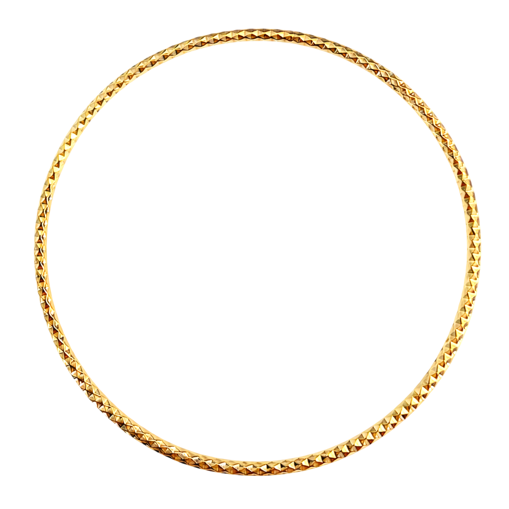 Bracelet Jonc Texturé Plaqué Or 18 Carats