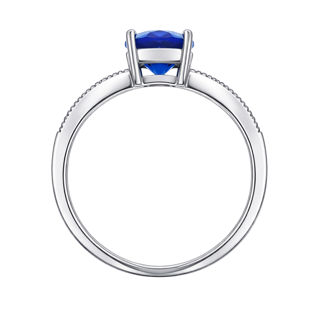 Bague Élégance Bleu Saphir – Argent 925 Rhodié