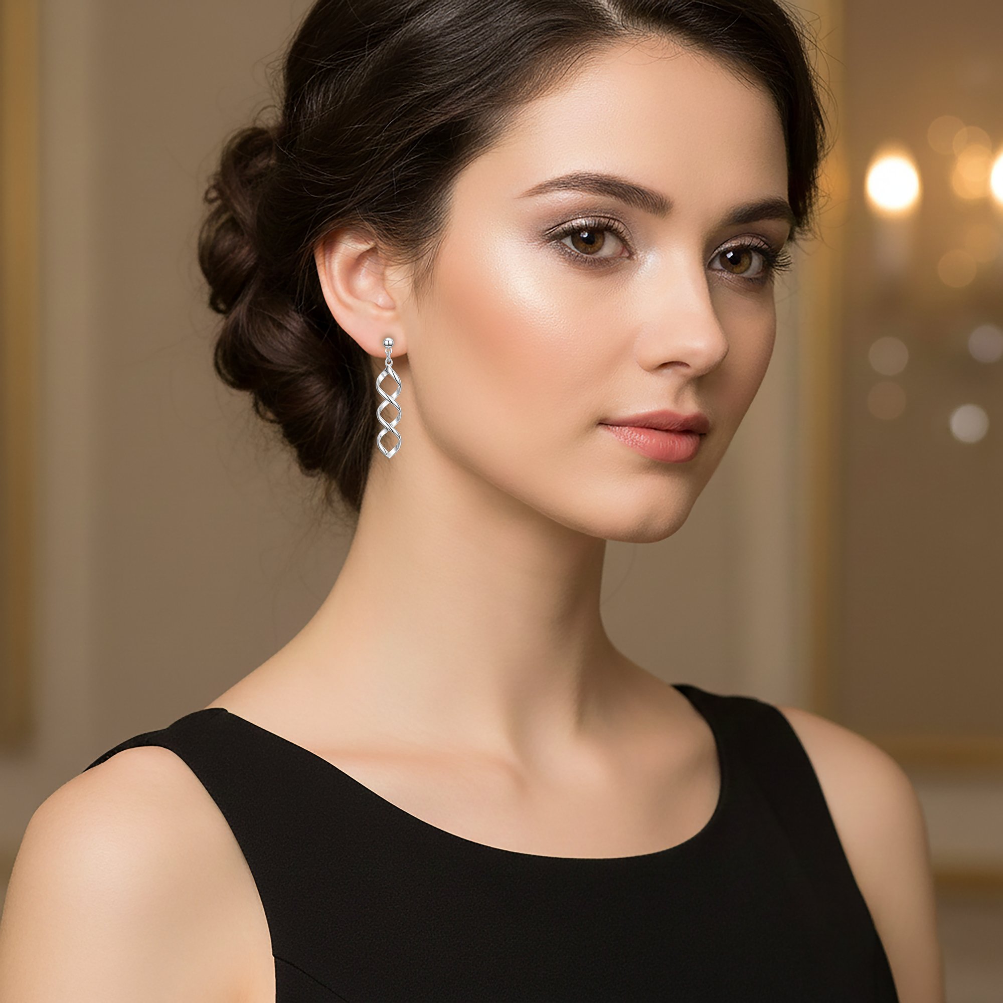 Boucles d’Oreilles Torsadées en Argent 925 – Élégance Spirale
