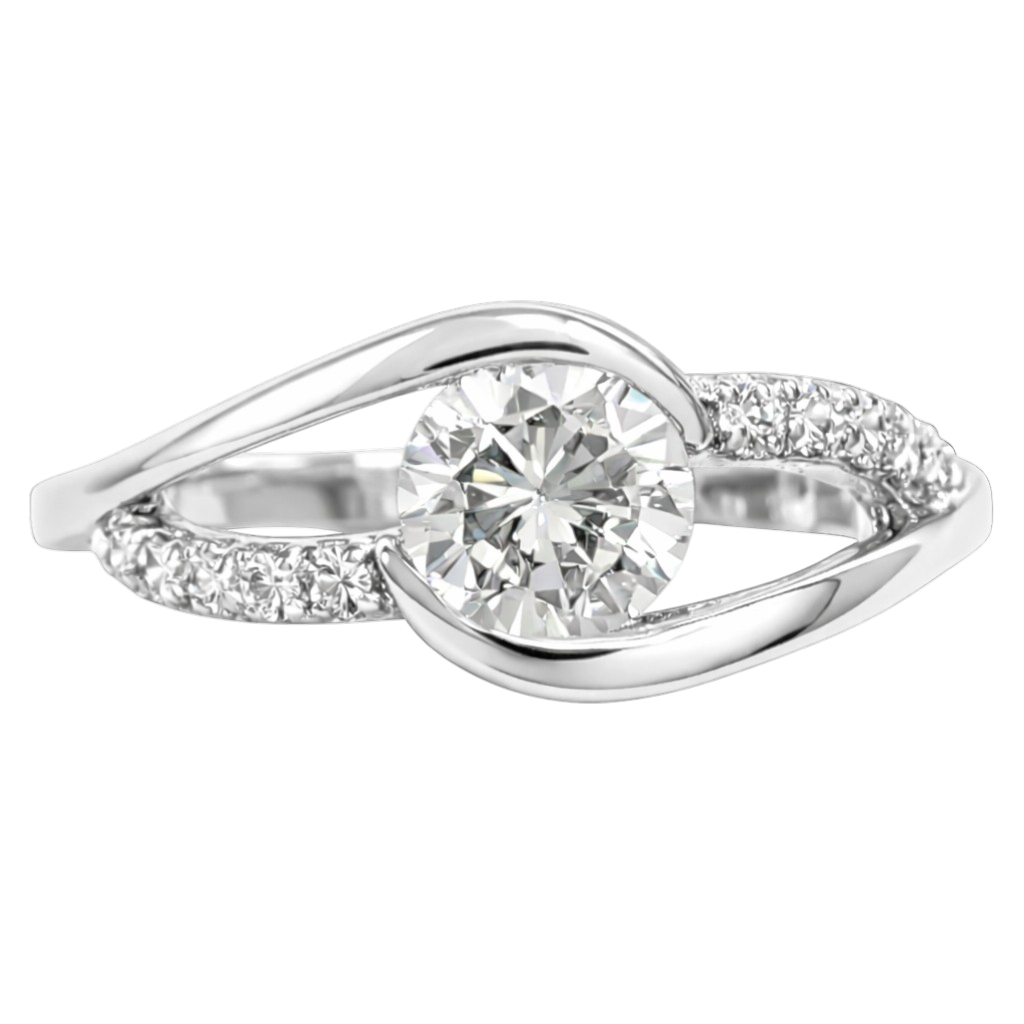 Bague Éclat – Argent 925 Rhodié & Zirconium