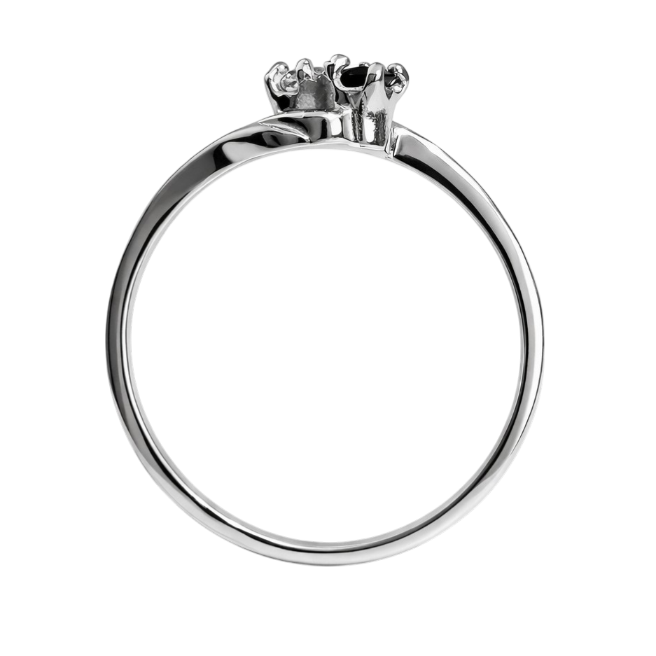 Bague Argent 925 Rhodié Zirconium & Saphir – Élégance Bicolore