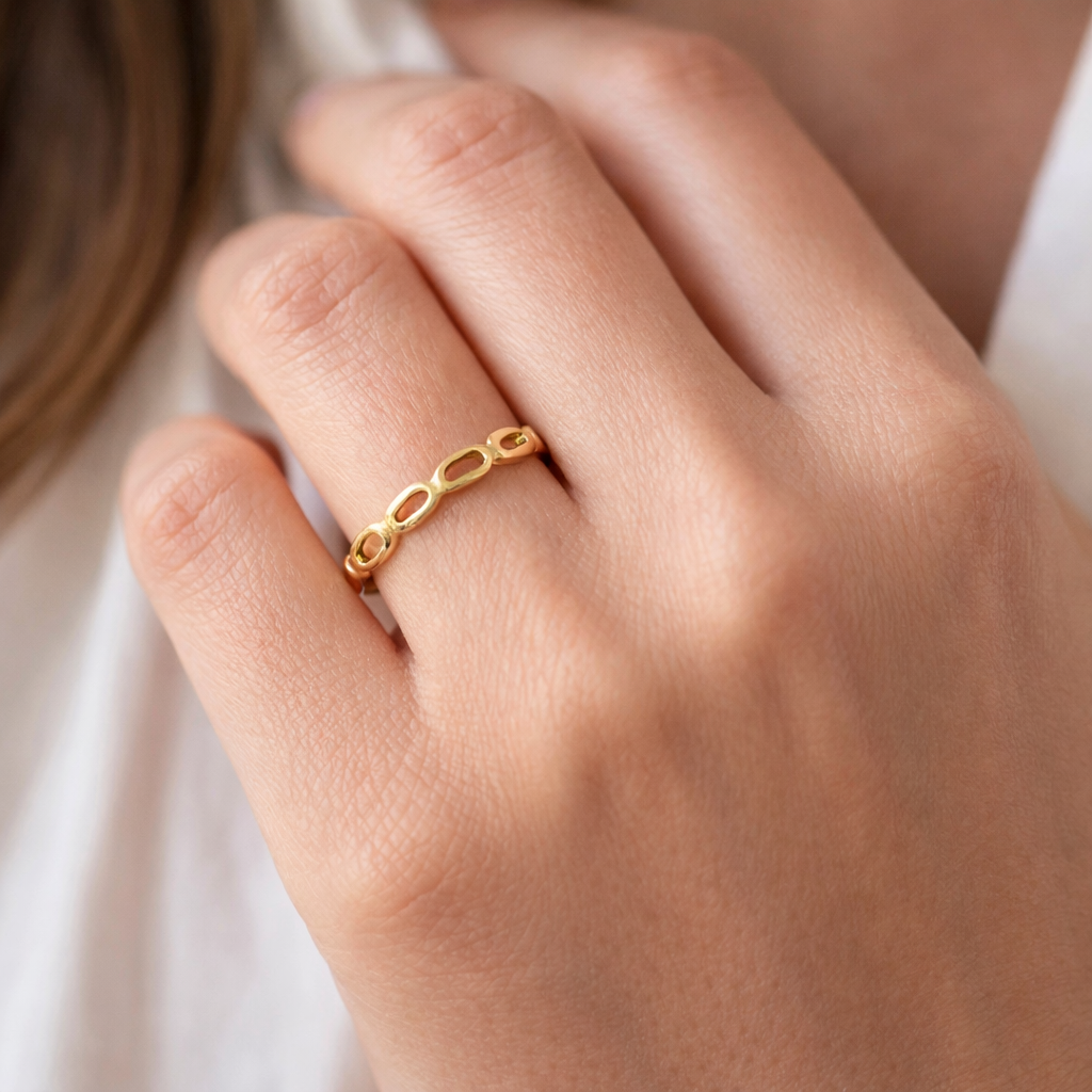 Bague ajourée Orinae – Plaqué Or 18 carats