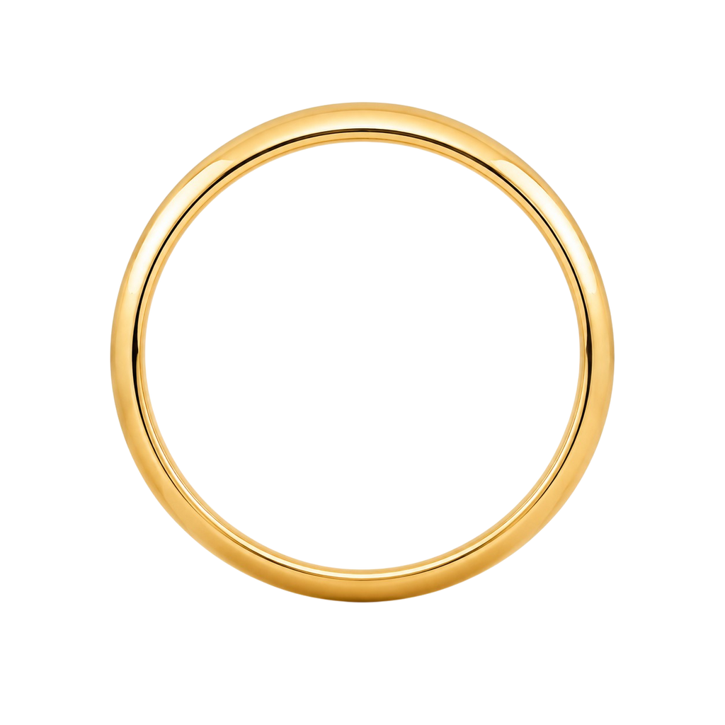 Alliance Bombée Plaqué Or 18 Carats — 4 mm