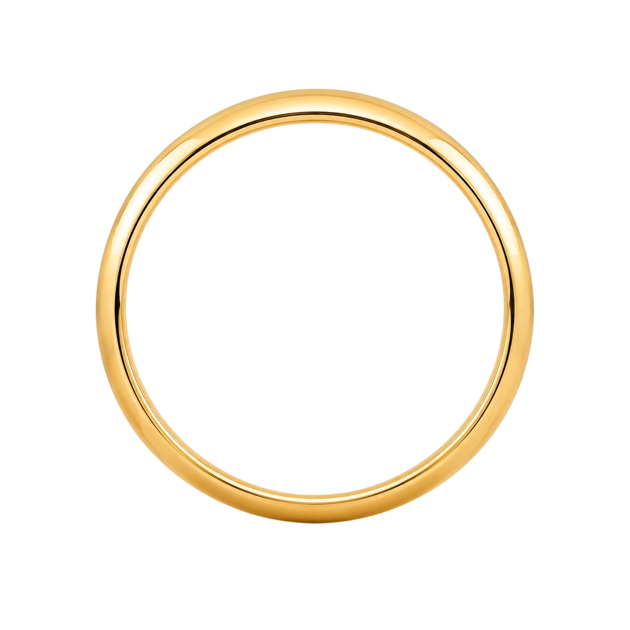 Alliance Bombée Plaqué Or 18 Carats — 4 mm