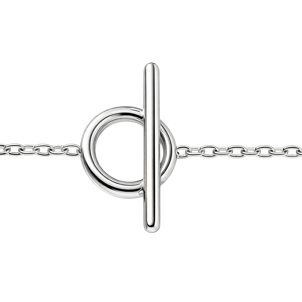 Bracelet anneau & barre – Argent 925 rhodié