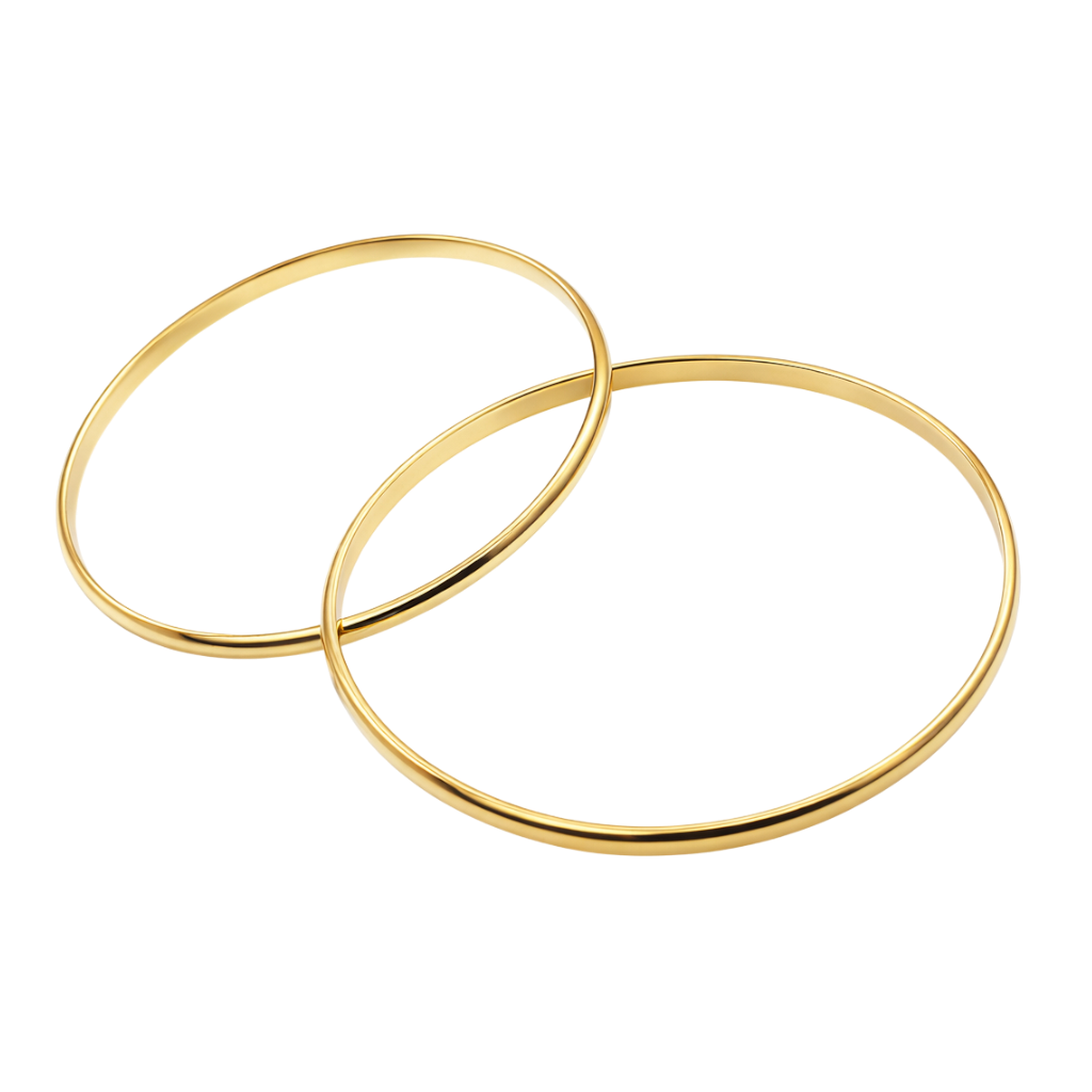 Bracelet 2 Anneaux Entrelacés – Plaqué Or 18 Carats