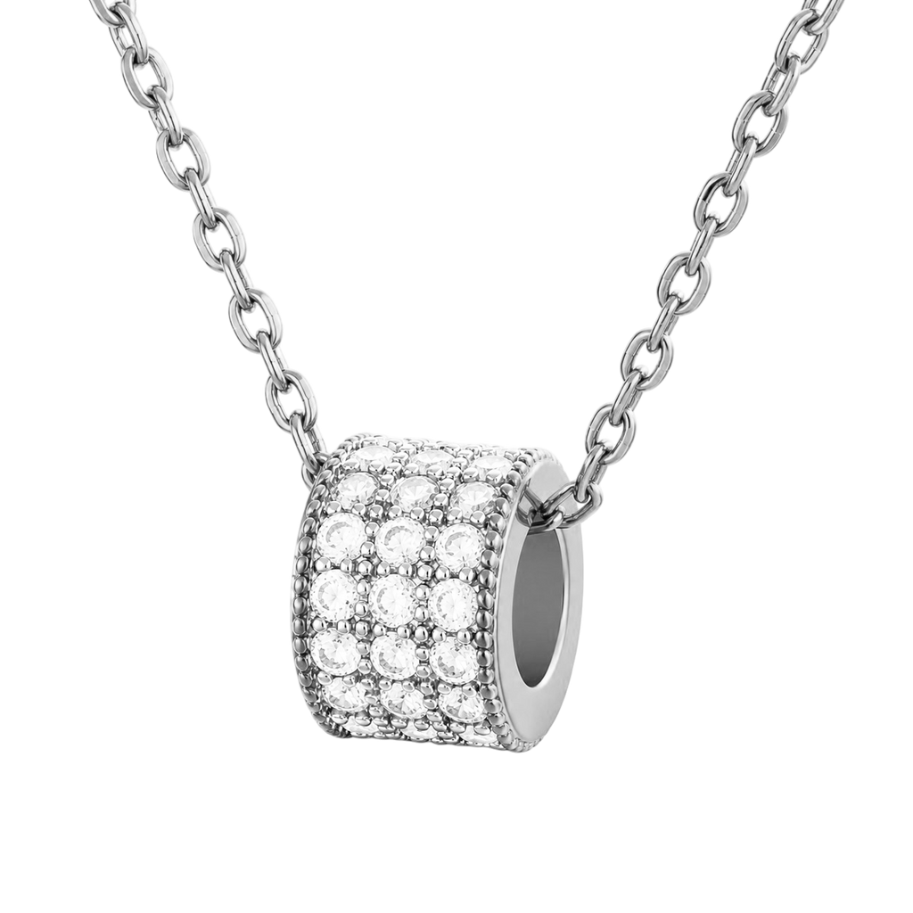 Collier Éclat Pavé – Argent 925 rhodié & Zirconiums