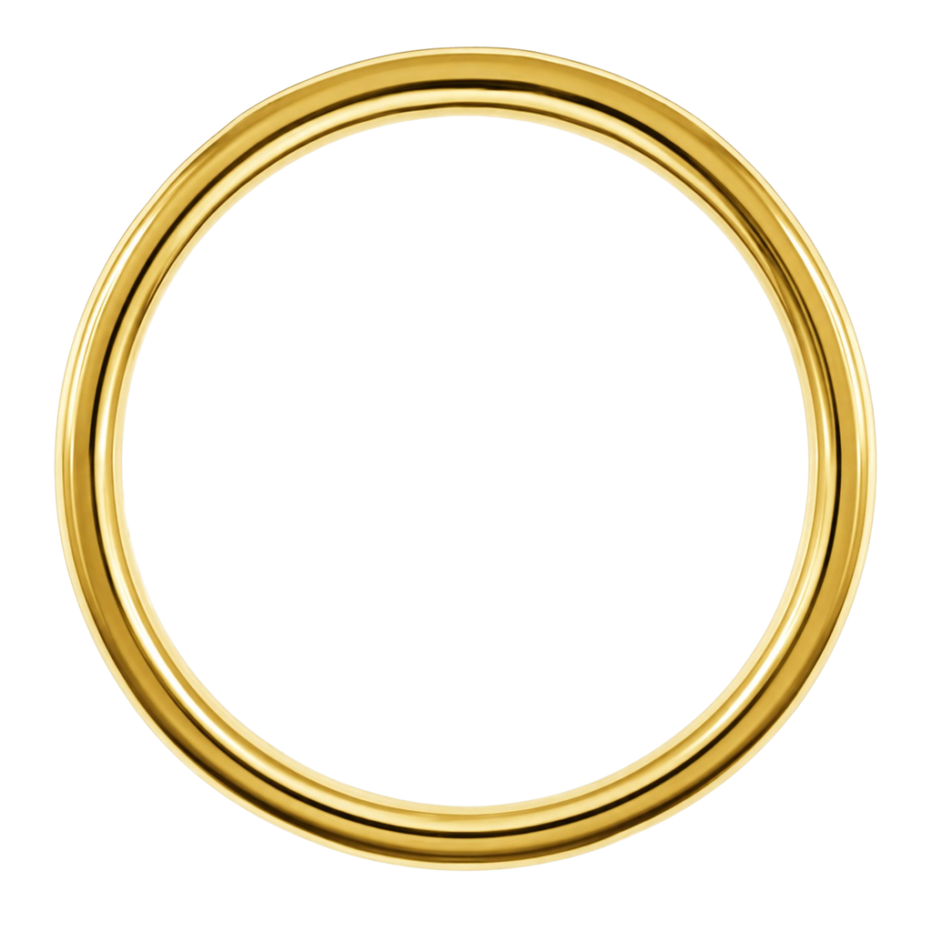Alliance ronde en plaqué or 18 carats – 2 mm