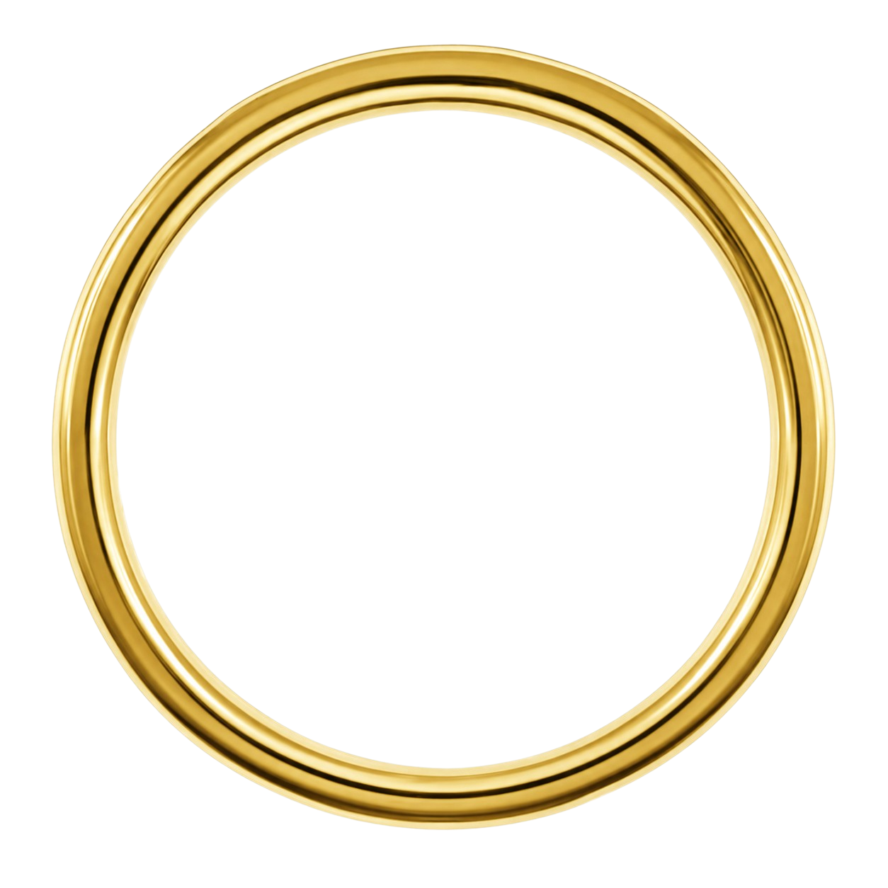 Alliance ronde en plaqué or 18 carats – 2 mm