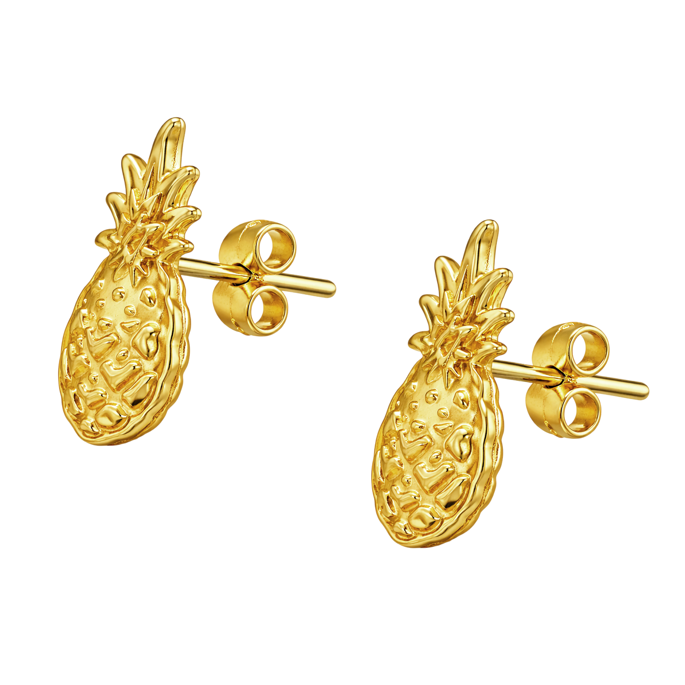Boucles d’oreilles Ananas – Plaqué Or 18 carats