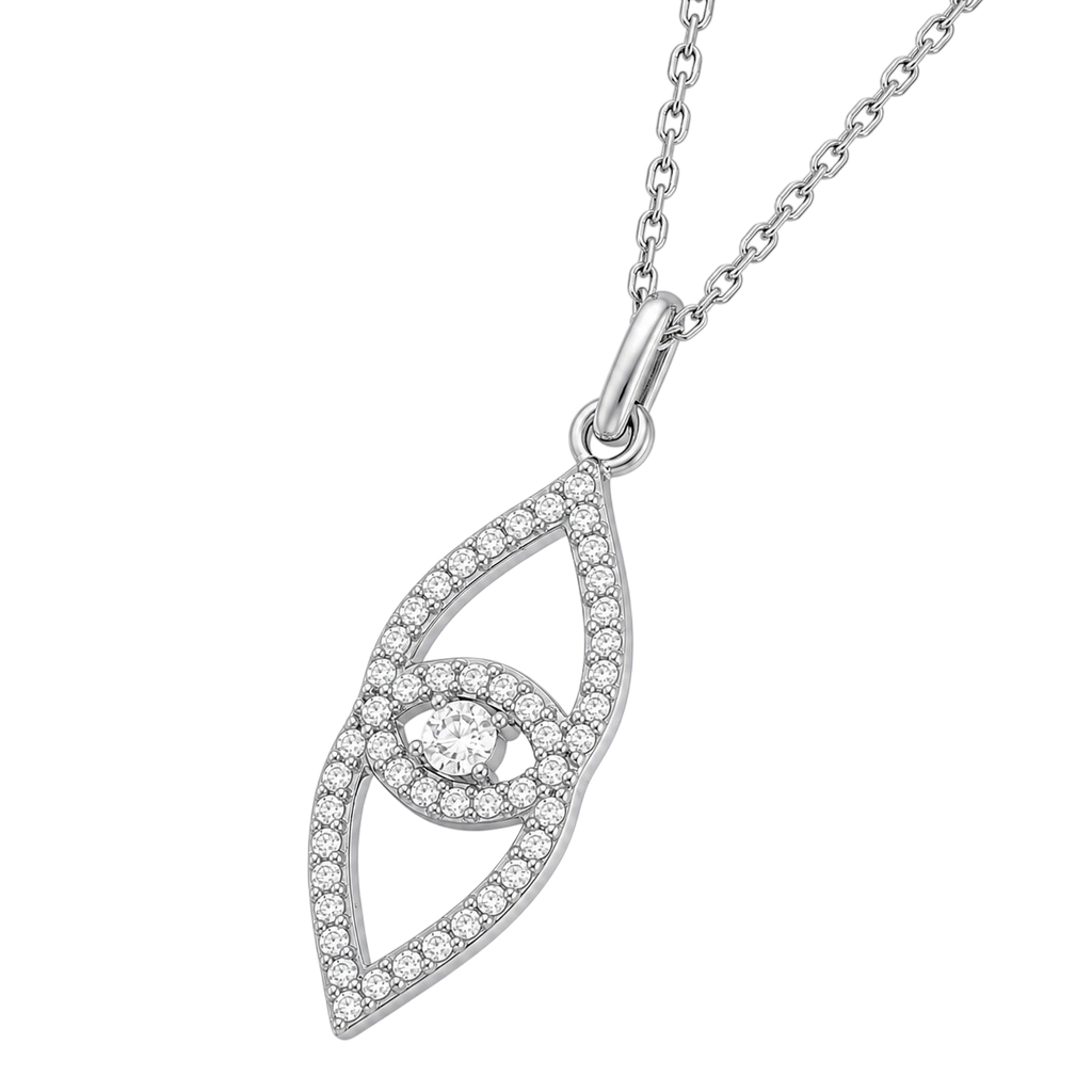 Collier Élégance Argent 925 Rhodié & Zirconiums